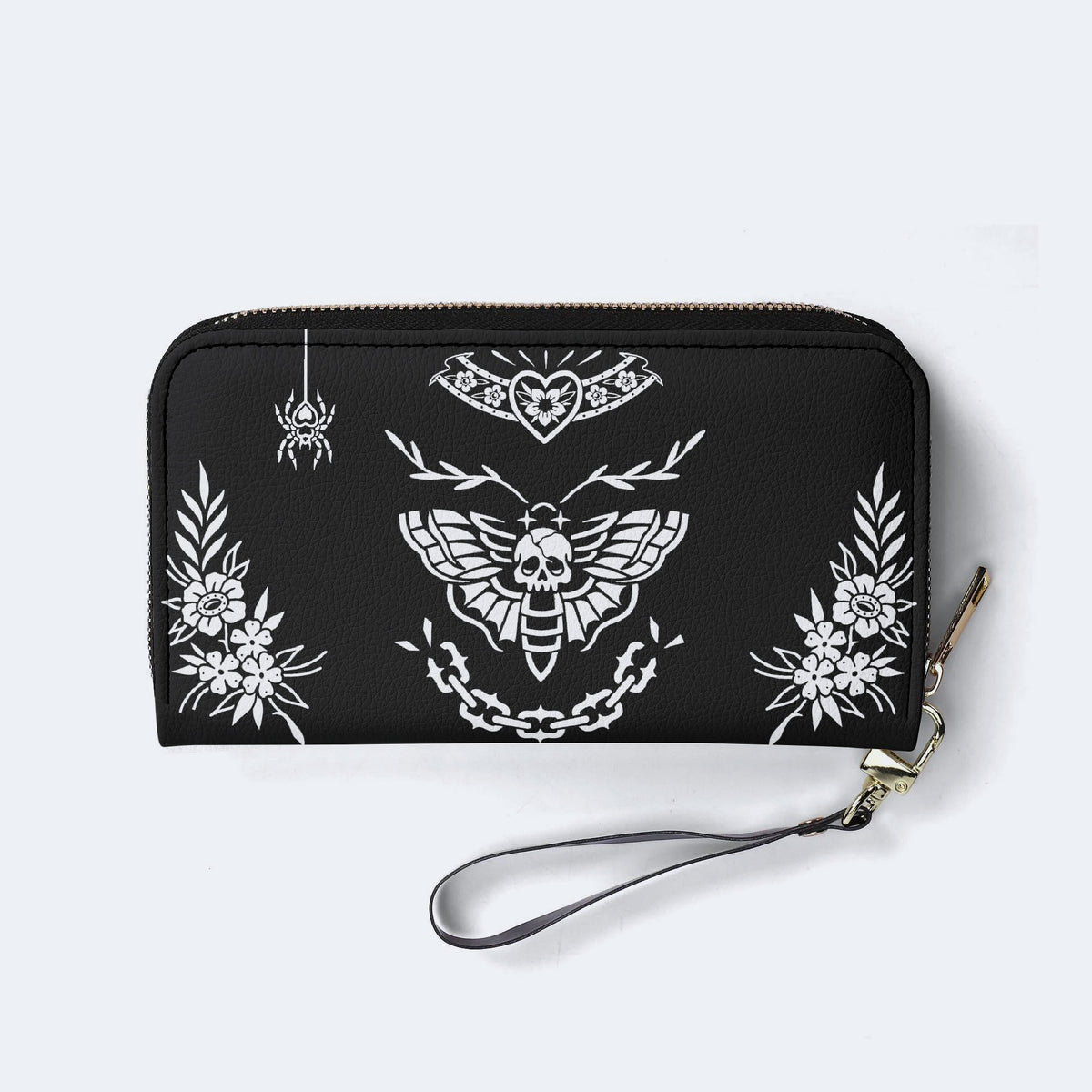 Death Moth Vintage Print - Leather Wallet