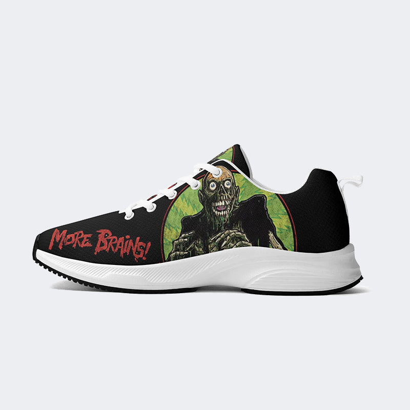 Unisex More Brains Print - Running Shoes