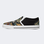 Retro Dark Mushroom Eyes Halloween Print - Slip On Shoes