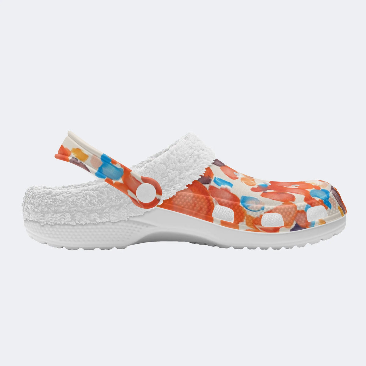 Unisex Ink Print - Fur Lined Slippers/Sandals