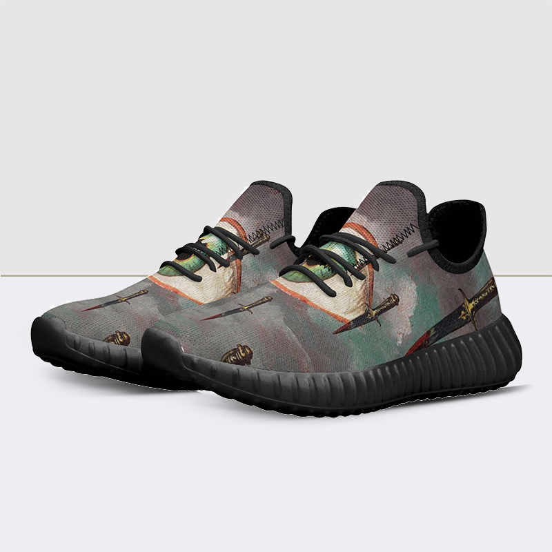 Pupil Dagger Print Mesh Knit Sneakers