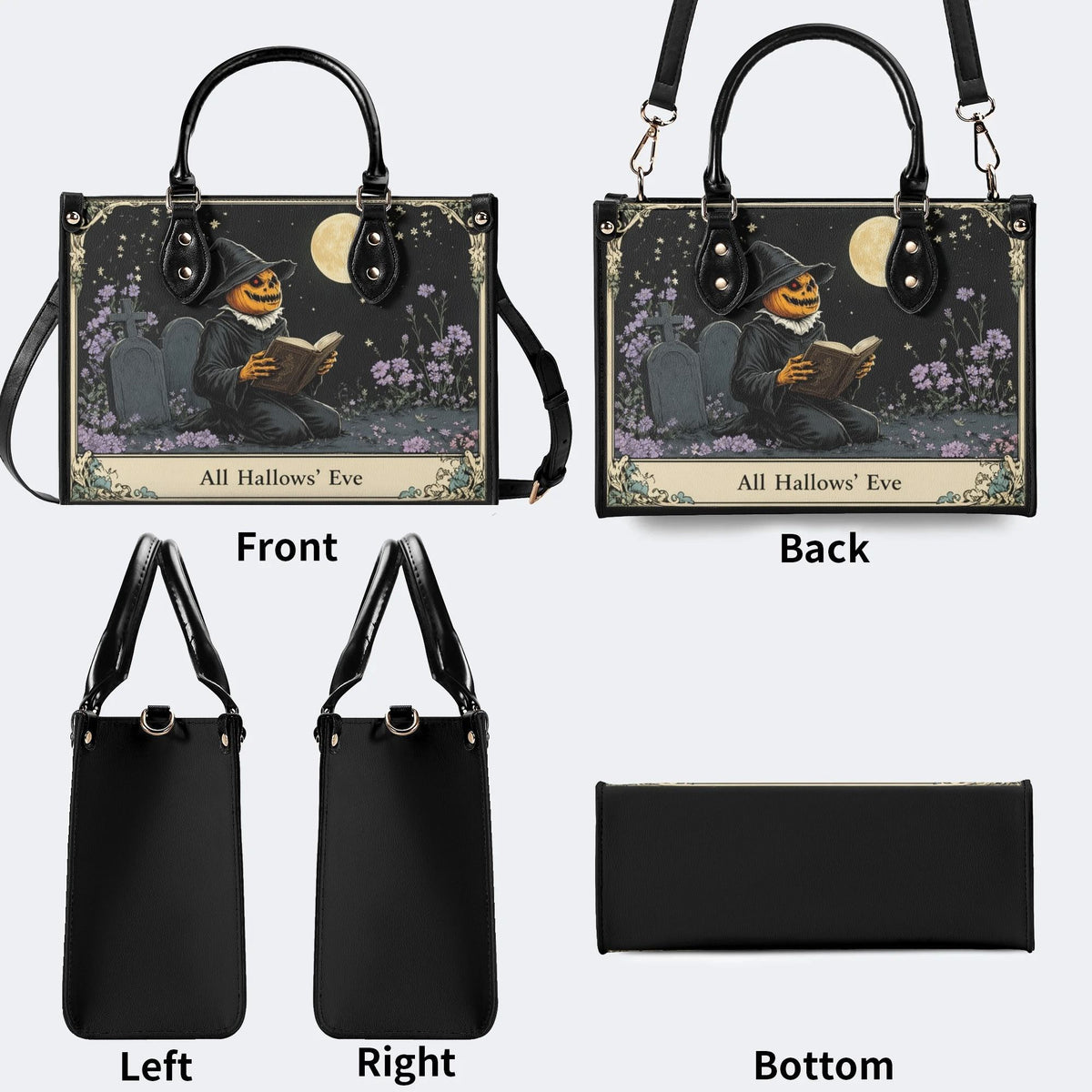 Pumpkin Wizard Print Handbag Factory Direct Sales