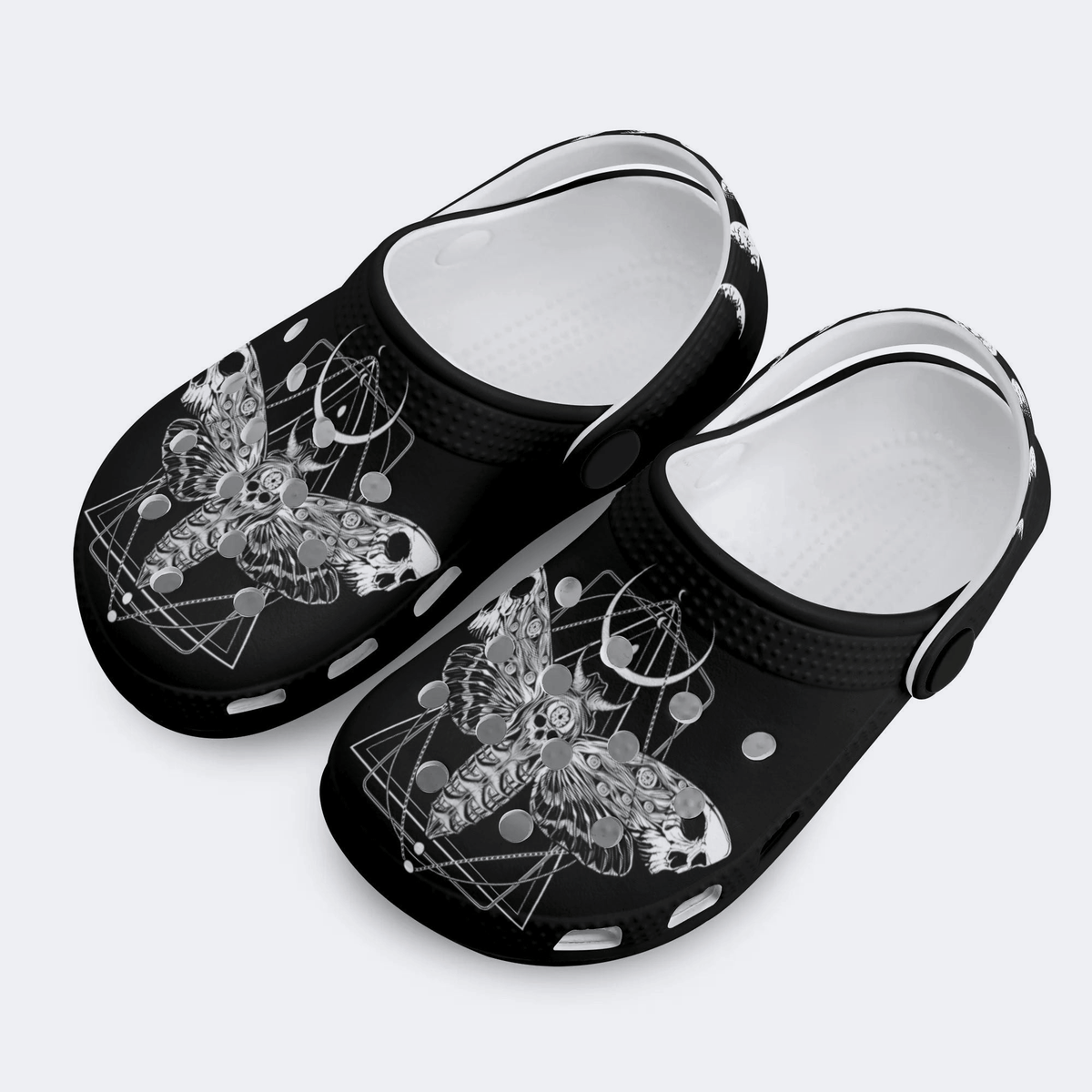 Surreal Death Moth&Skull - Kid's Slippers/Sandals