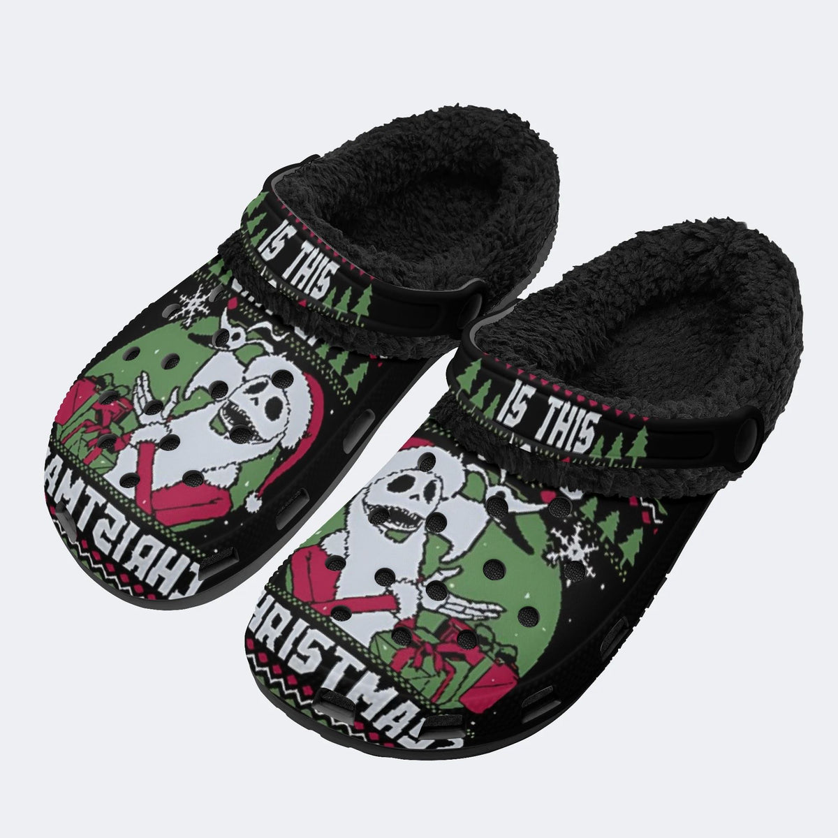Gothmas Ghost Santa - Fur Lined Slippers/Sandals