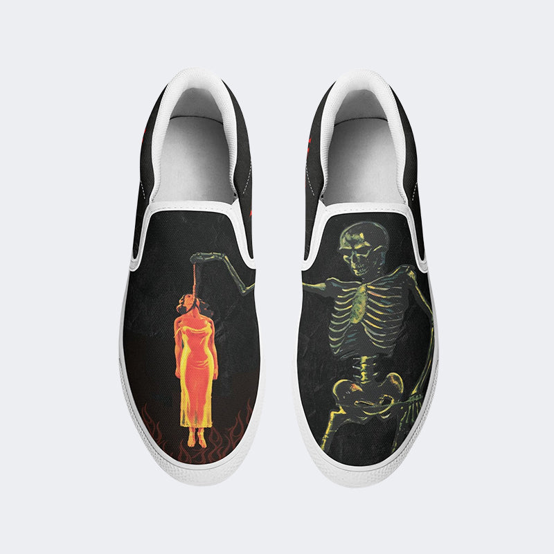 Unisex Horror Movie Print - Slip On Shoes