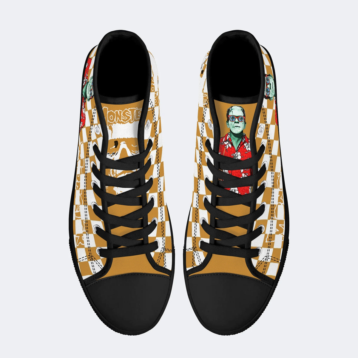 Unisex Monster Print - High Top aus Canvas