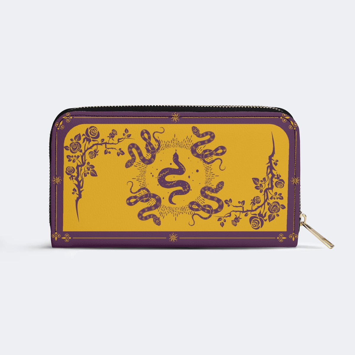 Inscribed Viper Print - Leather Wallet
