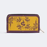 Inscribed Viper Print - Leather Wallet