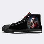 Horror Santa Claus Ghostface Print - High Top Canvas