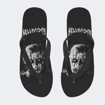 Unisex Black Metal Pinhead Print - Flip Flops