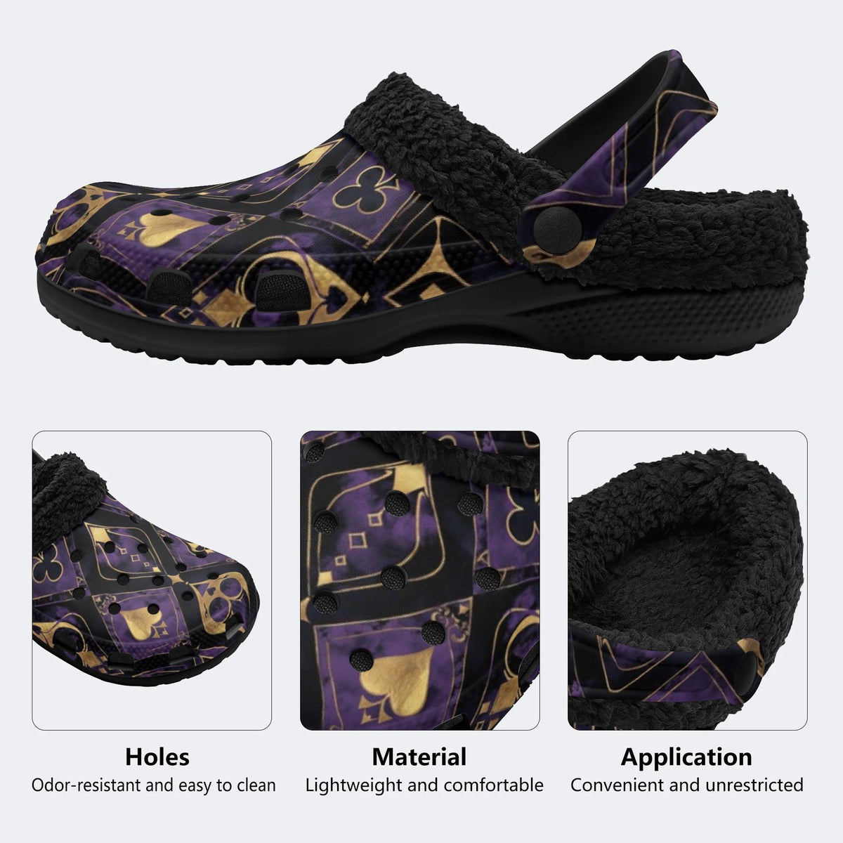 Ace Card - Fur Lined Slippers/Sandals