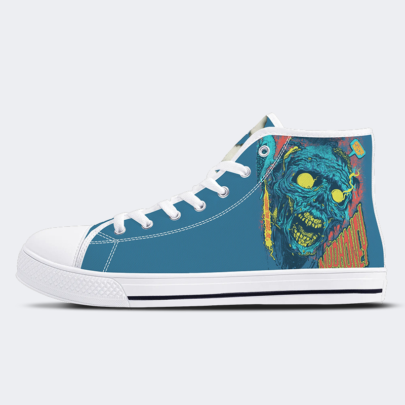 Horror Movie Vintage Graphic Print - High Top Canvas