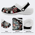 Fun Blowfish Print - Fur Lined Slippers/Sandals