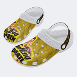 Horror Print - Fur Lined Slippers/Sandals