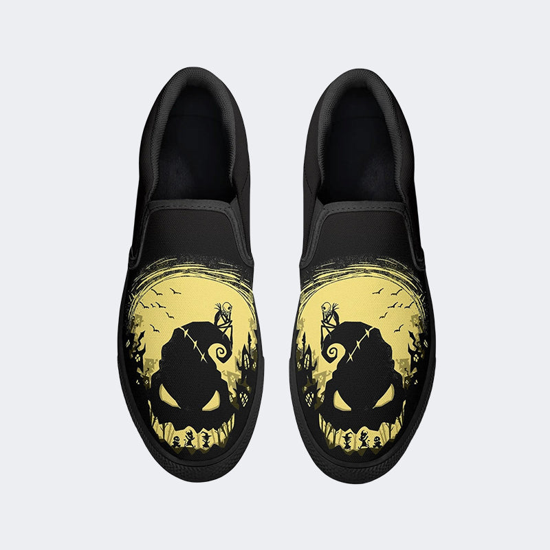 Halloween Art Casaul Print - Slip On Shoes