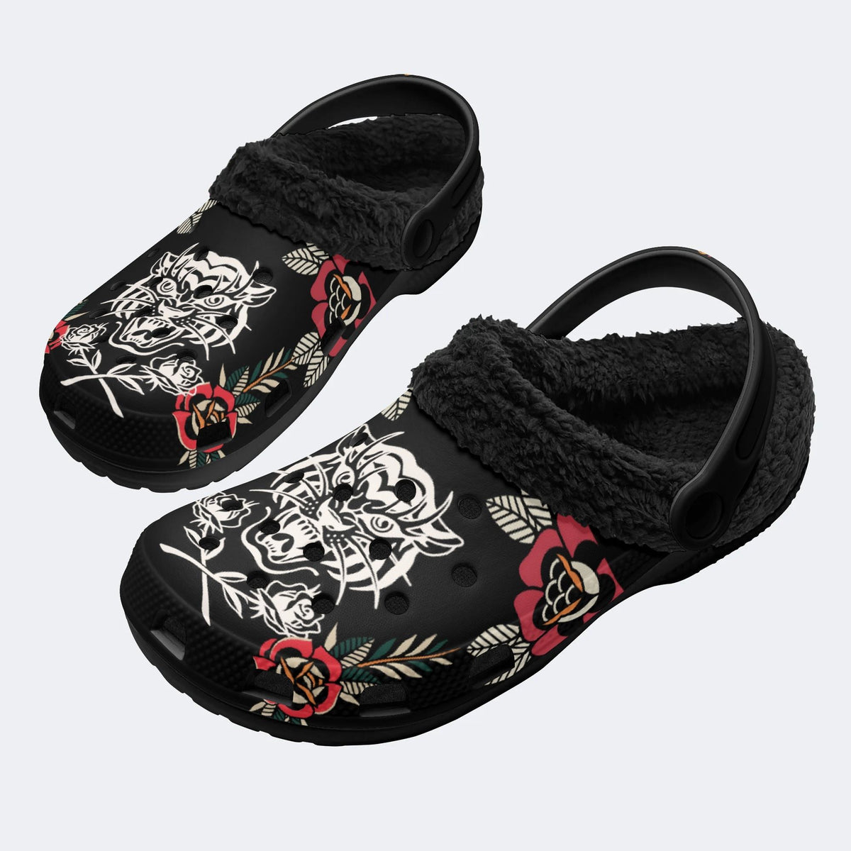 Tiger&Rose Art Print - Fur Lined Slippers/Sandals