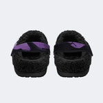 Purple Halloween Bats - Fur Lined Slippers/Sandals