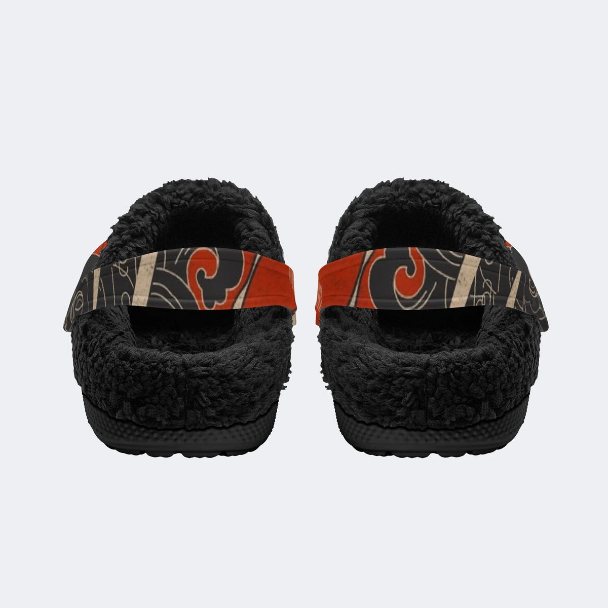 Retro Ink Tiger Cloud - Fur Lined Slippers/Sandals