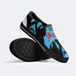 Blue Shark Vintage Print - Slip On Shoes