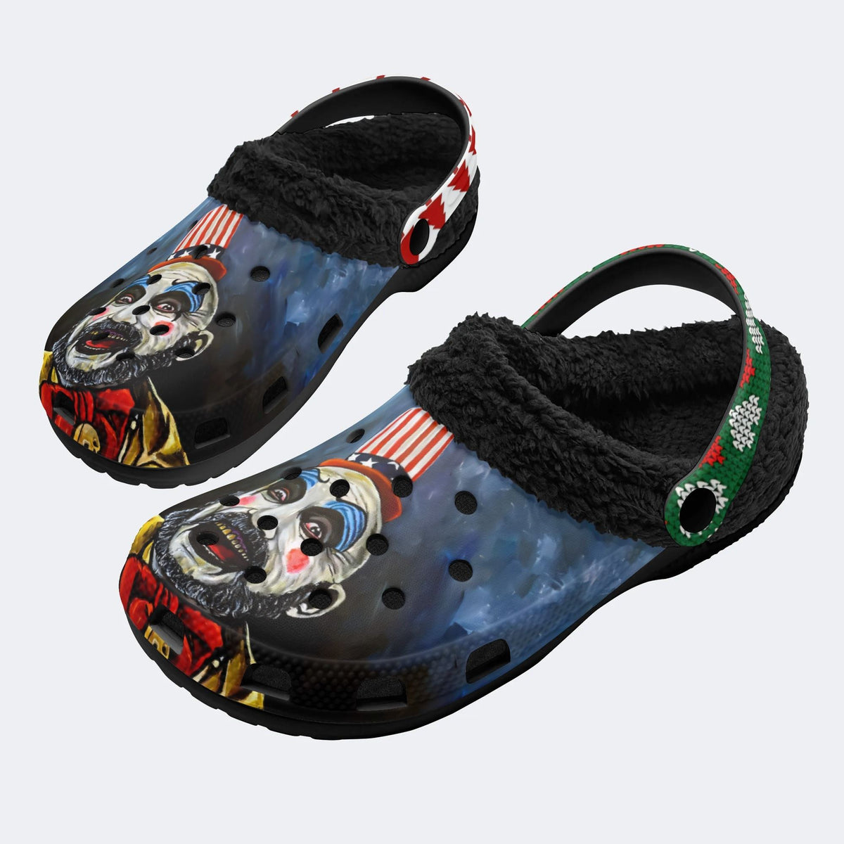 Unisex Horror Print - Fur Lined Slippers