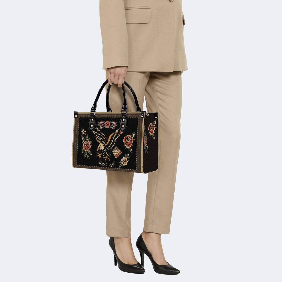 Eagle Spreads Wings - Leather Handbag