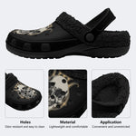 Noble Skull Graphic - Fur Lined Slippers/Sandals