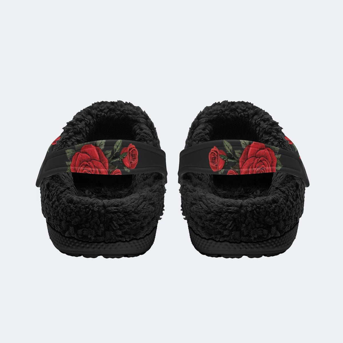 Bloody Rose Skull - Fur Lined Slippers/Sandals