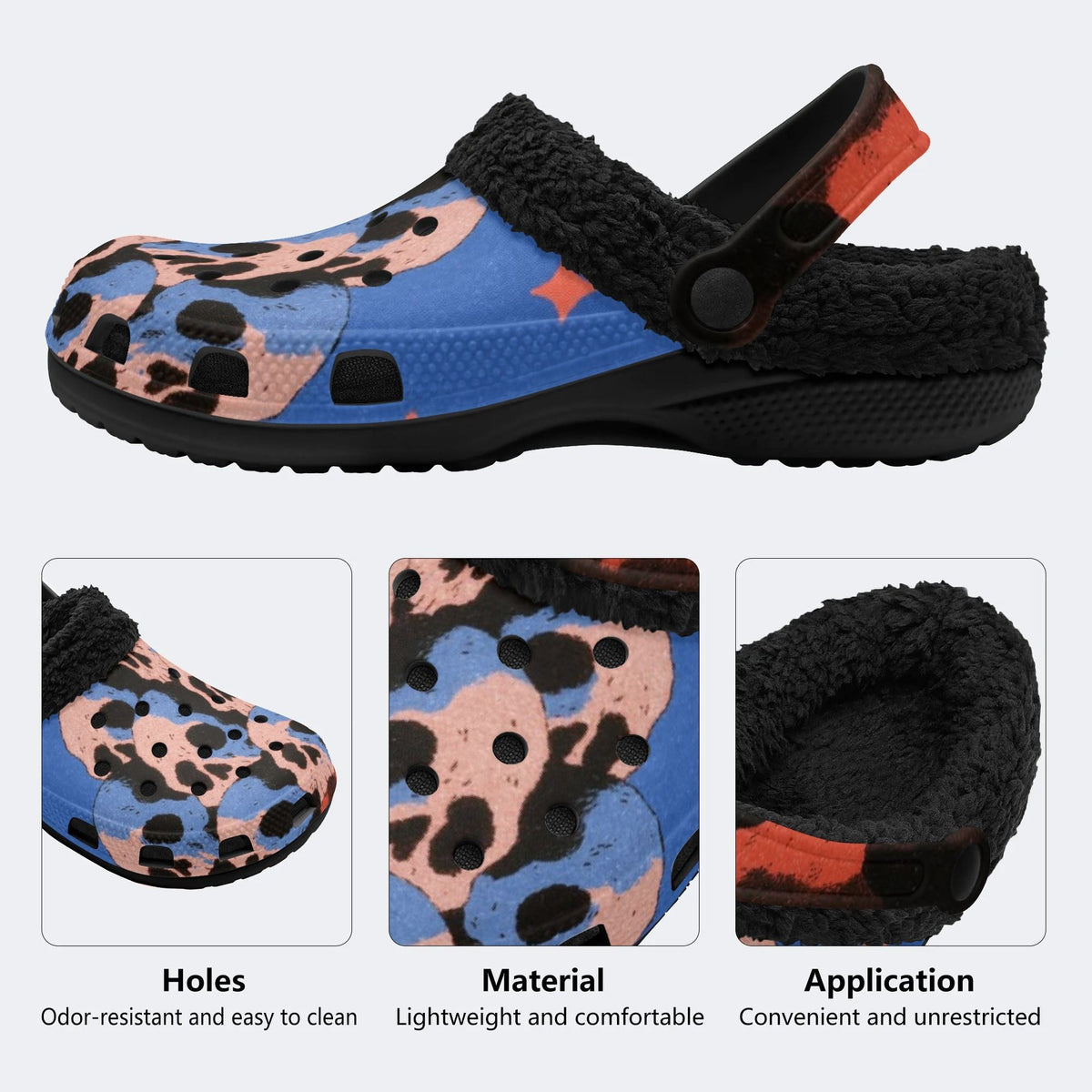 Punk Splash Skulls - Fur Lined Slippers/Sandals