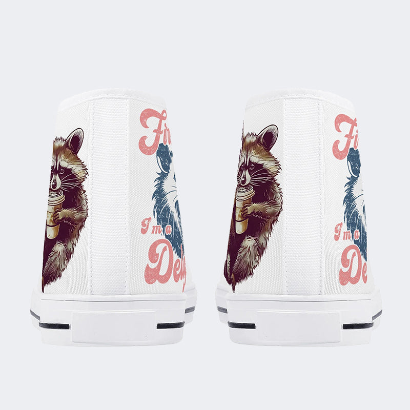 Cute But Feral Art Print - High Top Canvas