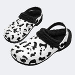 Cow Spot Print - Fur Lined Slippers/Sandals