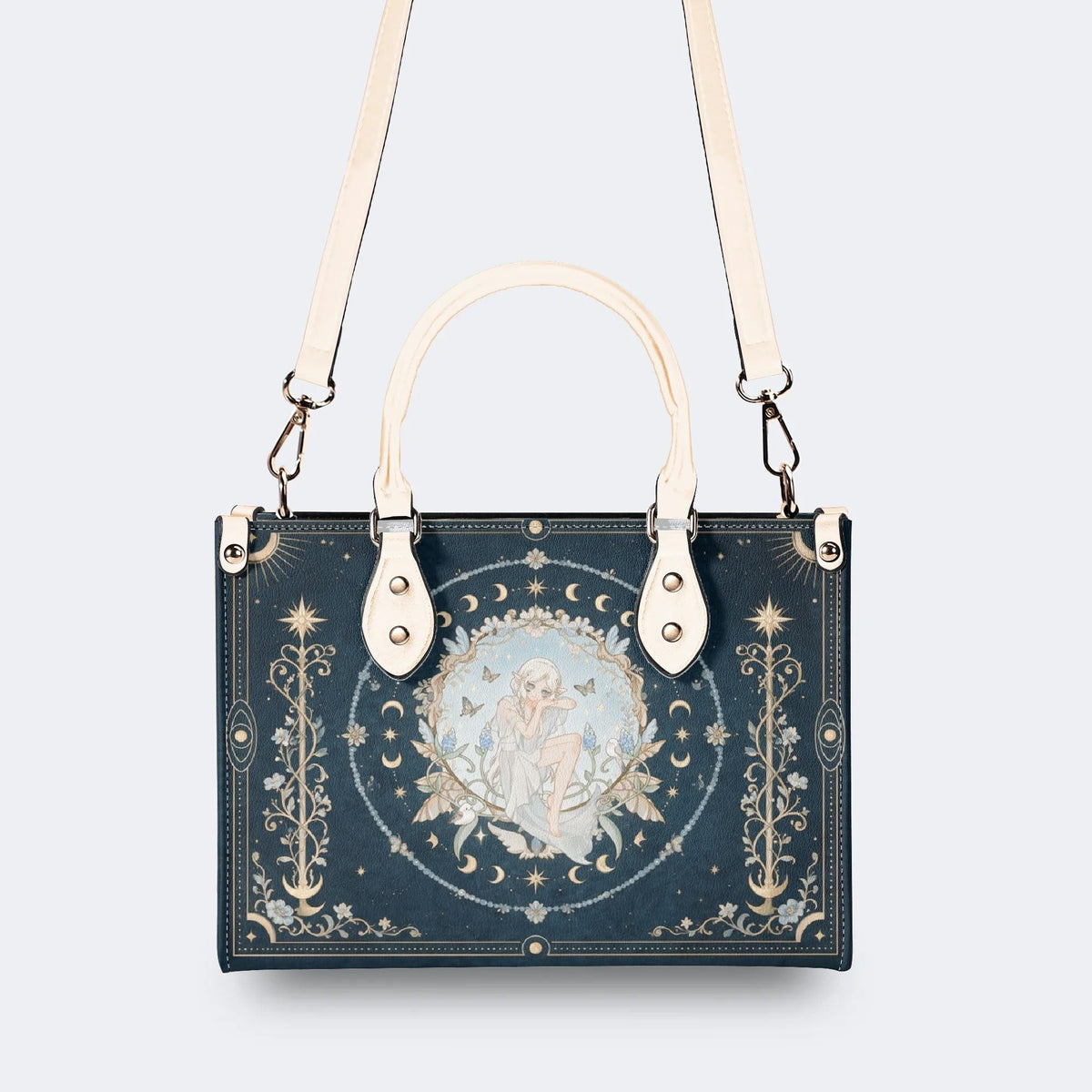 Angel Butterfly Moon Print Handbag Factory Direct Sales