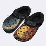 Dark Tarot Cosmos‑Fur Lined Slippers Sandals