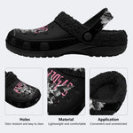 Dark Winged Angel Art - Fur Lined Slippers/Sandals