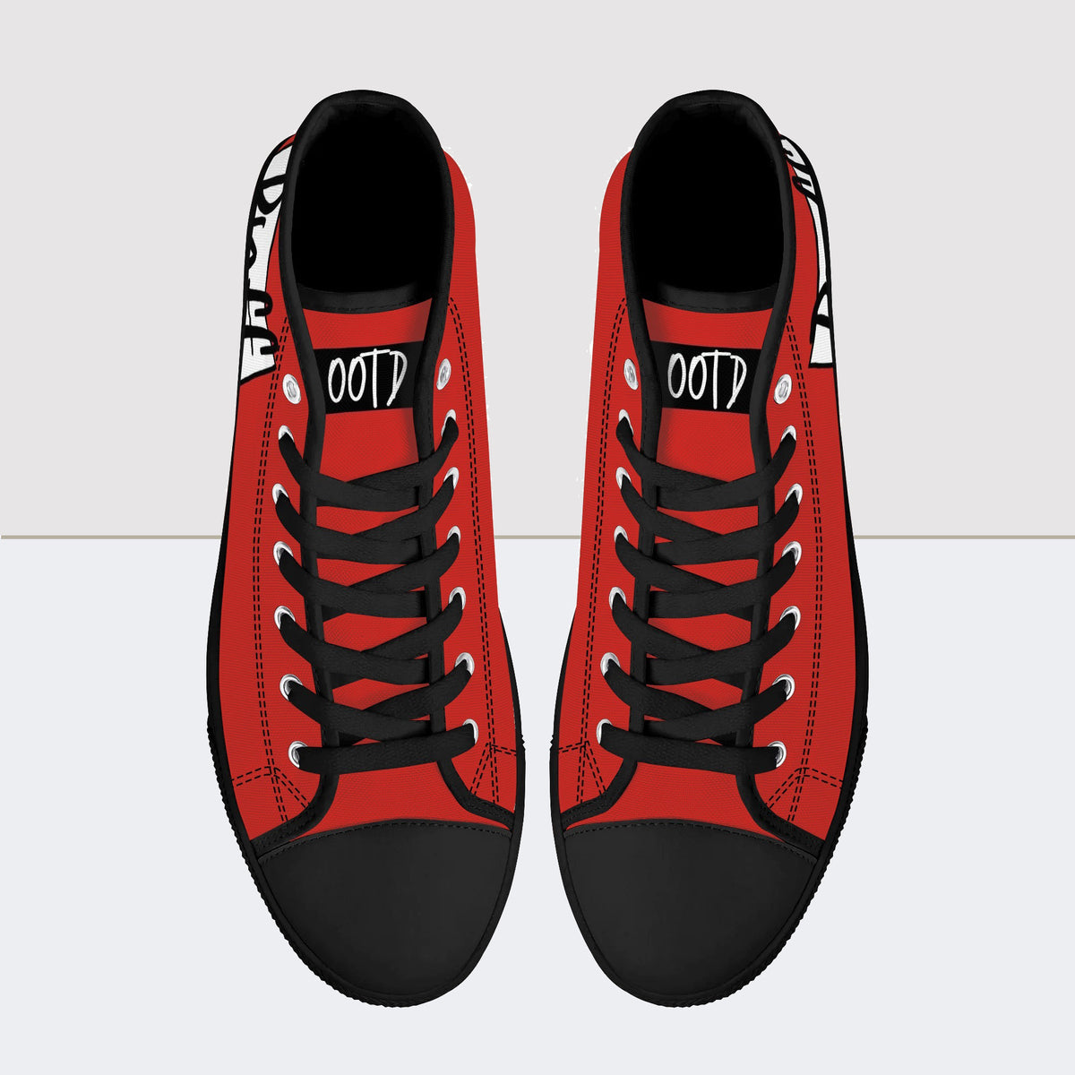 Duff Series Red High Top Canvas Shoes