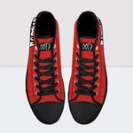 Duff Series Red High Top Canvas Shoes