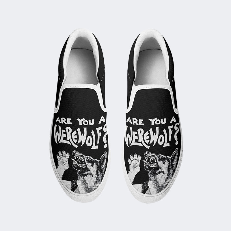 Are Your A Werewolf Print - Slip On Shoes