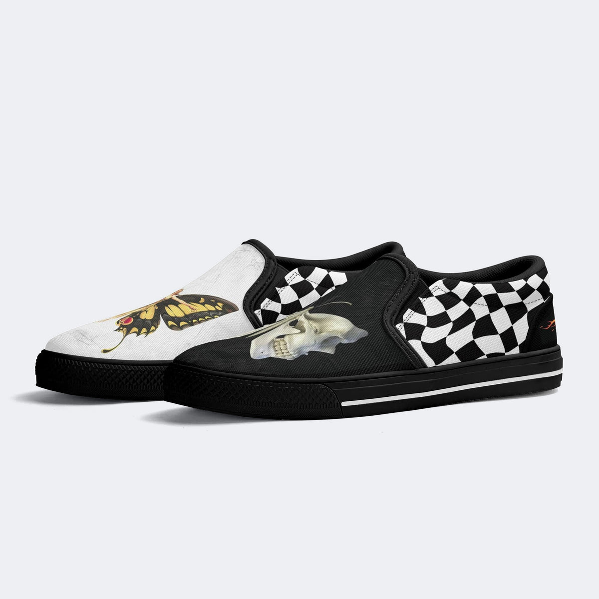 Unisex Butterfly&Moth Print - Slip On Shoes