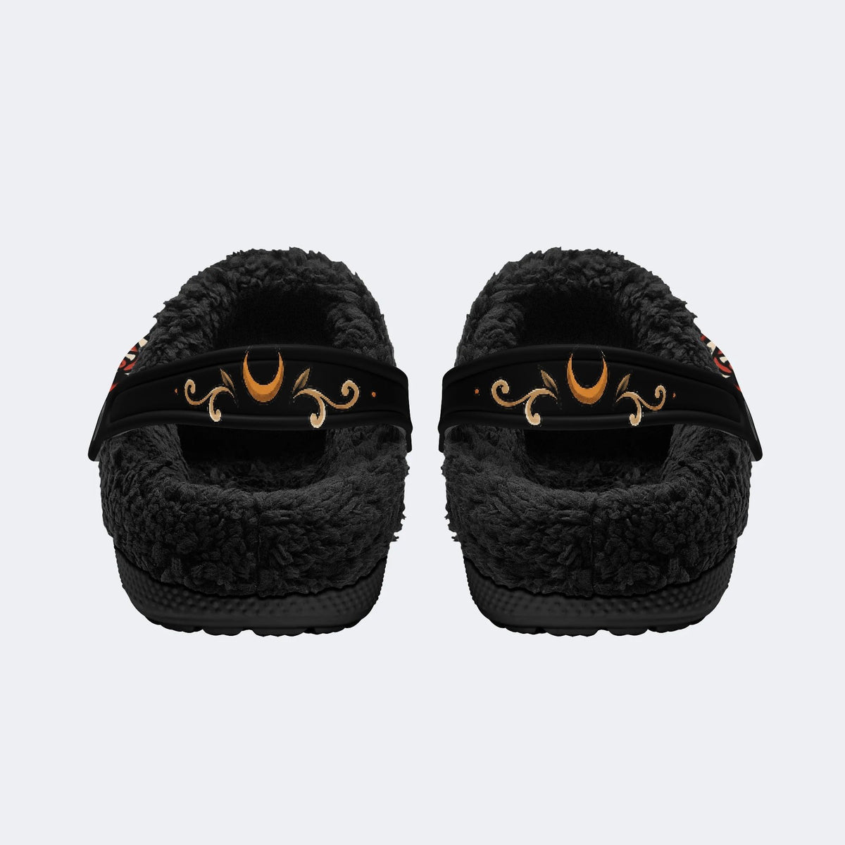 Dark Skull Bloody Rose - Fur Lined Slippers/Sandals