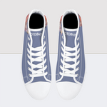 'Go' Print High Top Canvas Shoes