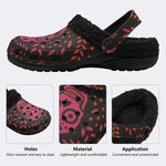 Floral Sugar Skull - Fur Lined Slippers/Sandals