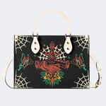 Trust No One Snake Print - Leather Handbag