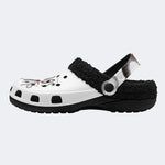 Punk Plaid Graffiti - Fur Lined Slippers/Sandals