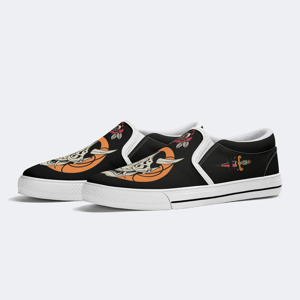 Horror Demon Print - Slip On Shoes