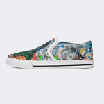 Mona Lisa Graffiti Art Print - Slip On Shoes