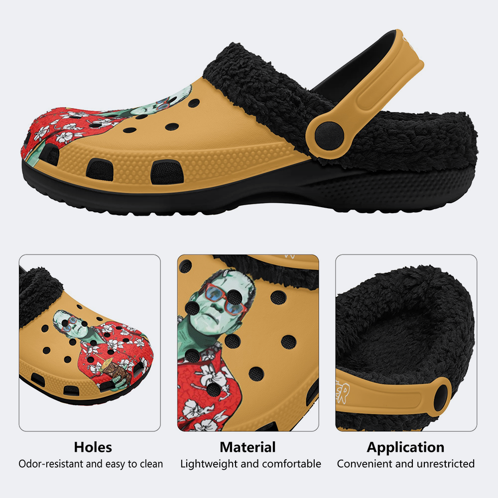 Halloween Monster - Fur Lined Slippers/Sandals