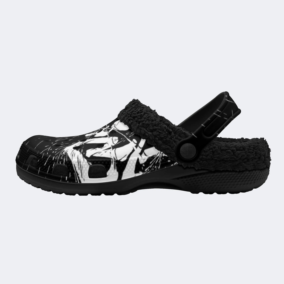 Skull Splash - Fur Lined Slippers/Sandals