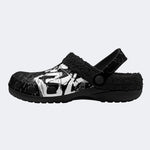 Skull Splash - Fur Lined Slippers/Sandals