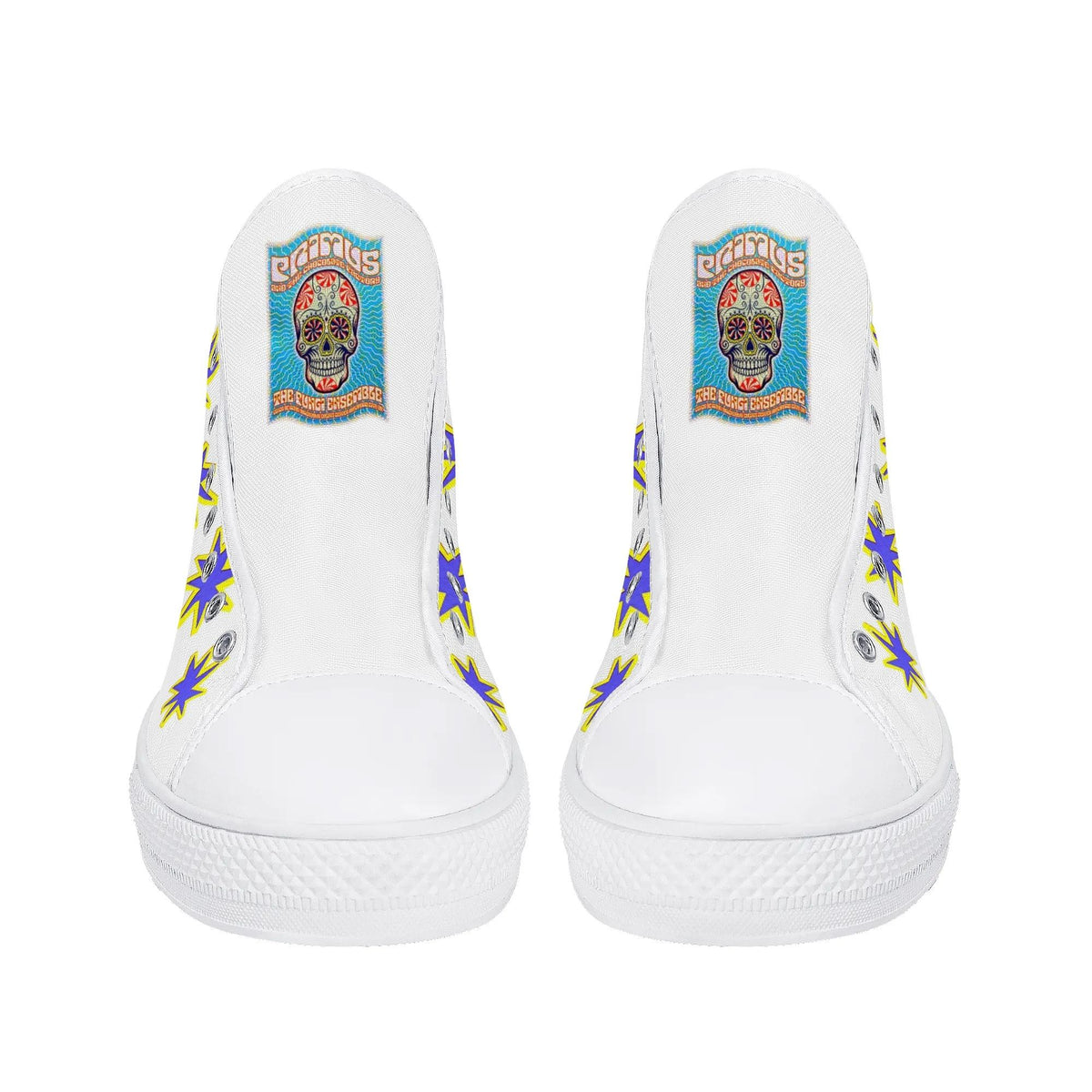 Unisex Skull Print - High Top Canvas