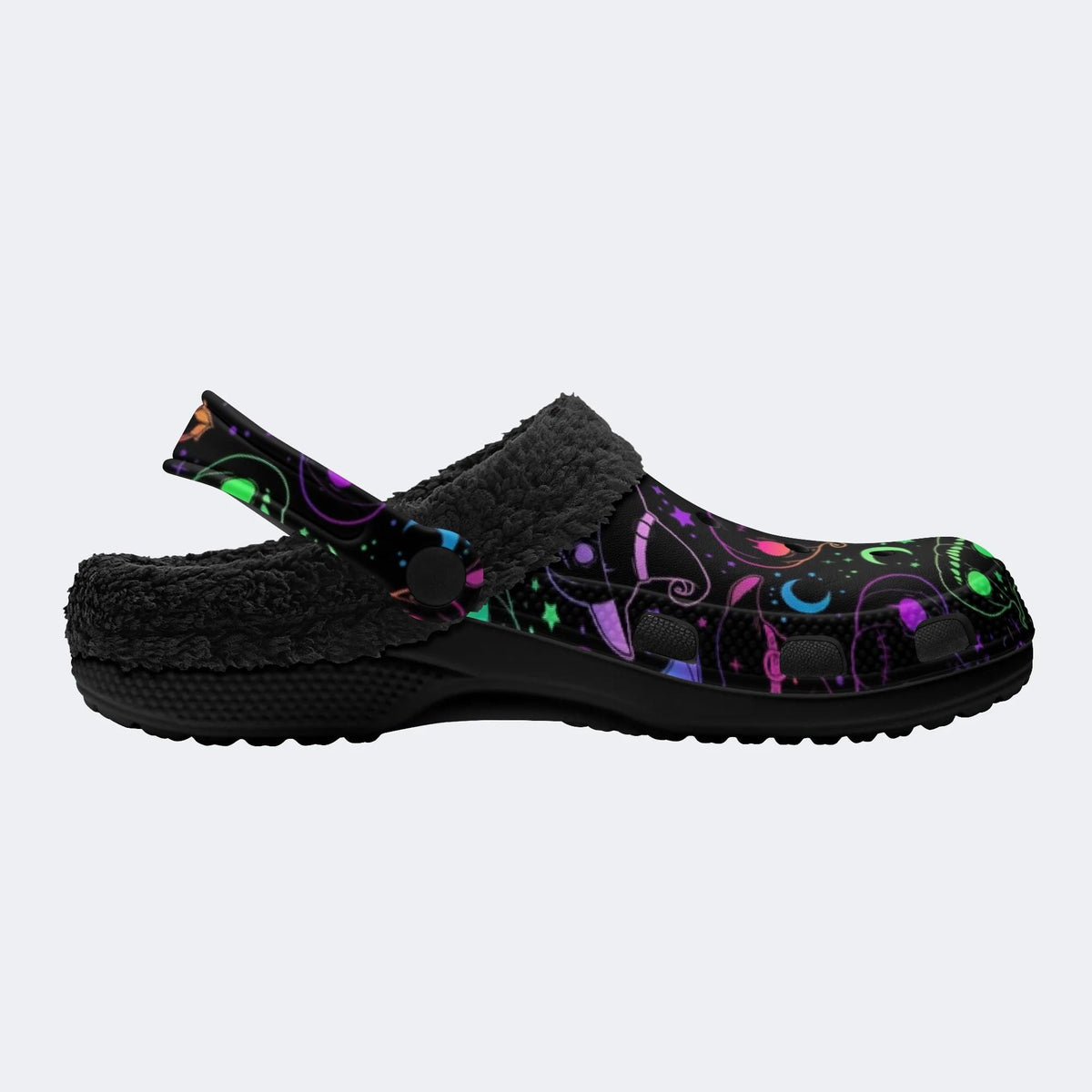 Gothic Witch Moon Star - Fur Lined Slippers/Sandals