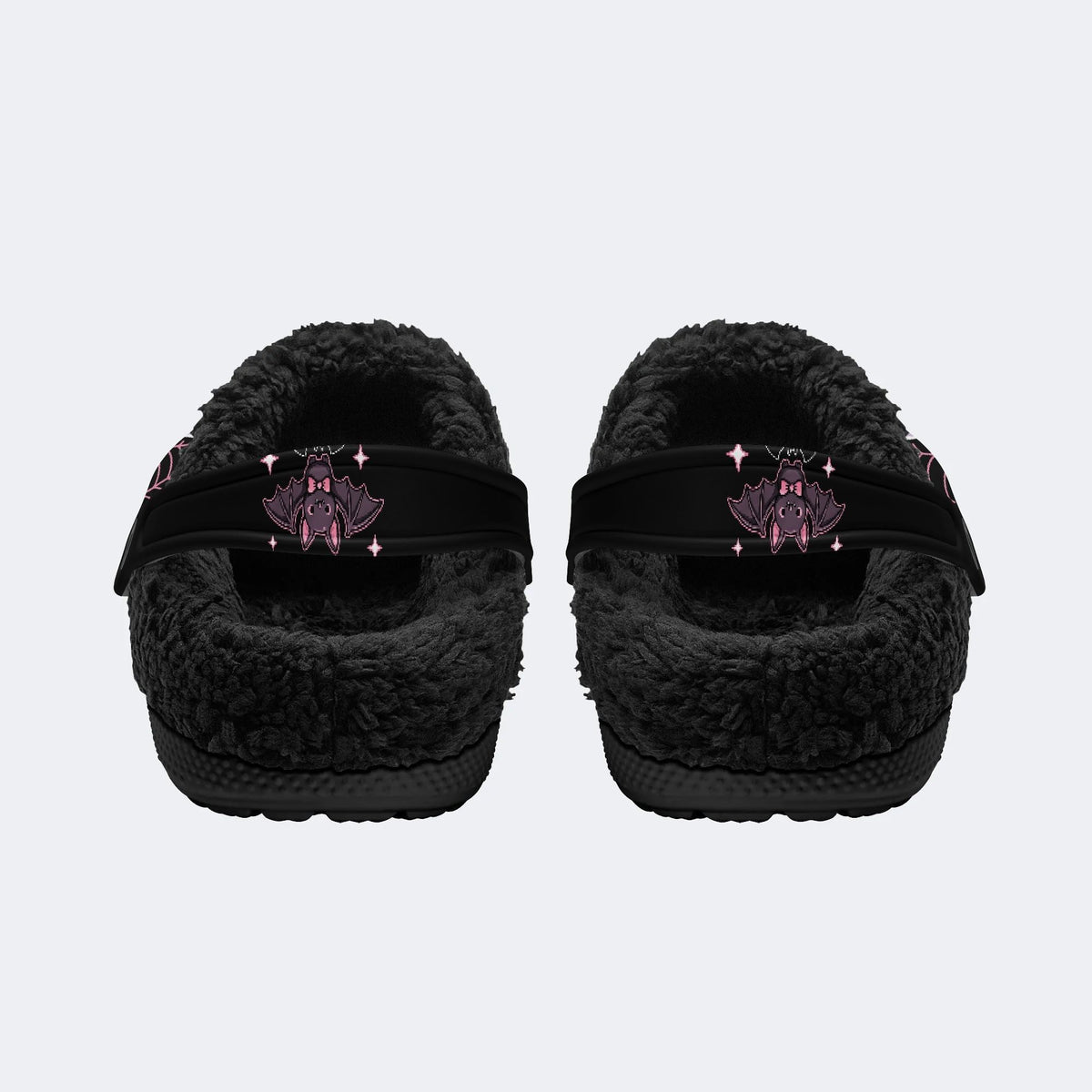 Gothic Pink Ghost - Fur Lined Slippers/Sandals